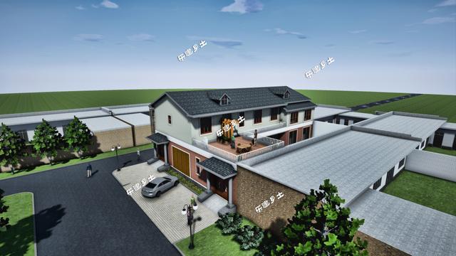 二層美式民宅設(shè)計(jì)圖，功能設(shè)計(jì)齊全，根據(jù)住戶需求設(shè)計(jì)