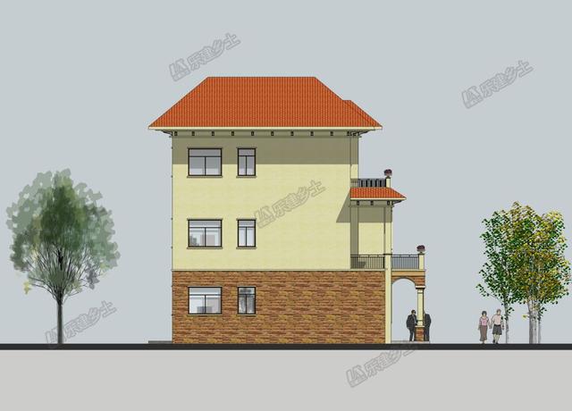 三層歐式別墅設(shè)計(jì)圖，既有恢弘大氣的外觀，又有清新自然的質(zhì)感