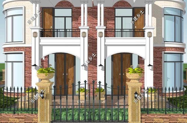 歐式雙拼三層別墅設(shè)計(jì)圖，結(jié)構(gòu)清晰合理，居住舒適