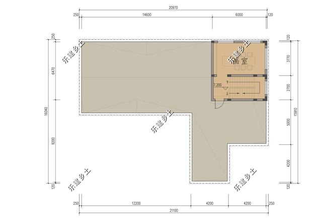 現(xiàn)代風格別墅設(shè)計圖，簡約時尚，干凈利落，顯現(xiàn)清新自然氛圍