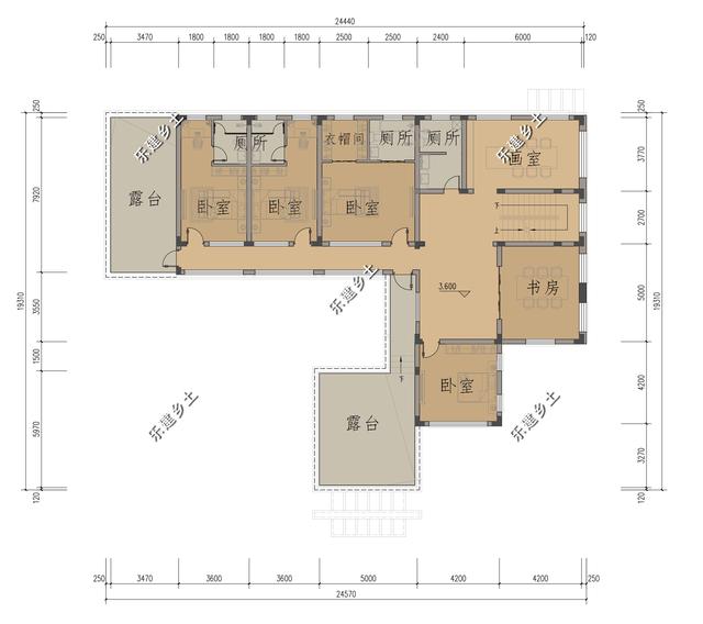 現(xiàn)代風格別墅設(shè)計圖，簡約時尚，干凈利落，顯現(xiàn)清新自然氛圍