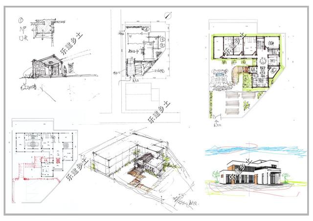現(xiàn)代風格別墅設(shè)計圖，簡約時尚，干凈利落，顯現(xiàn)清新自然氛圍