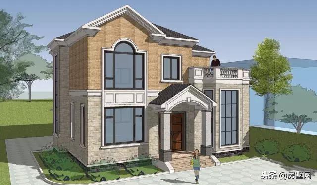 簡約二層別墅設計圖，簡約淡雅，占地不大，戶型緊湊居住舒適