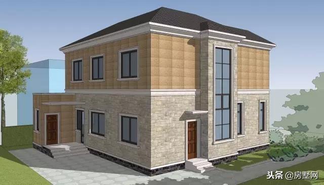 簡約二層別墅設計圖，簡約淡雅，占地不大，戶型緊湊居住舒適