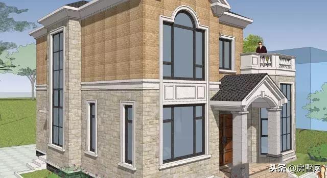 簡約二層別墅設計圖，簡約淡雅，占地不大，戶型緊湊居住舒適