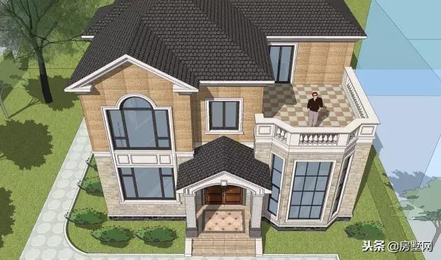 簡約二層別墅設計圖，簡約淡雅，占地不大，戶型緊湊居住舒適