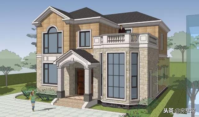 簡約二層別墅設計圖，簡約淡雅，占地不大，戶型緊湊居住舒適