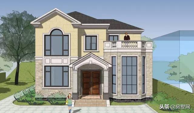 簡約二層別墅設計圖，簡約淡雅，占地不大，戶型緊湊居住舒適