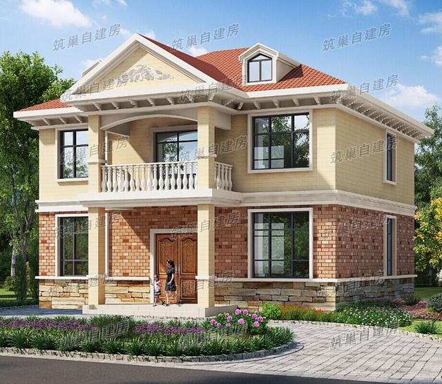 二層農(nóng)村自建房設(shè)計圖，戶型功能設(shè)計合理，實用性較強，非常適合農(nóng)村自建房