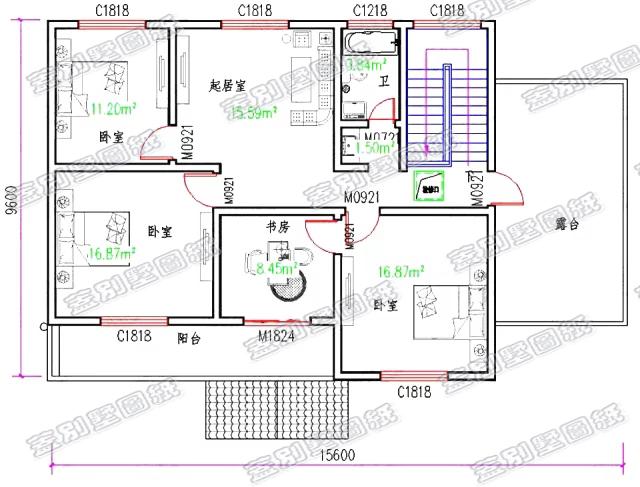 磚混結構帶車庫農(nóng)村二層自建房設計圖，配色氣質優(yōu)雅，功能多樣化設計