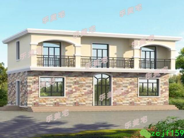 帶商鋪二層平屋頂自建房設(shè)計圖，商住兩用，最大限度滿足生活需求