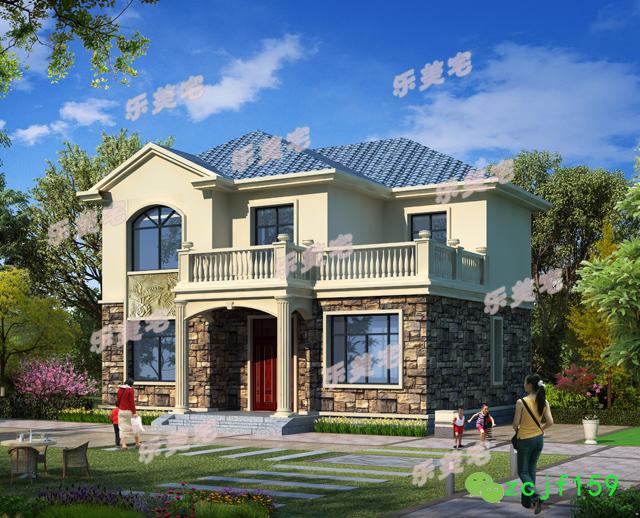 農(nóng)村二層自建別墅設(shè)計(jì)圖，精致典雅，戶型簡單合理