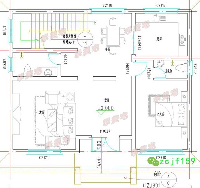 農(nóng)村二層自建別墅設(shè)計(jì)圖，精致典雅，戶型簡單合理