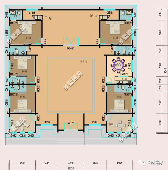 經(jīng)濟(jì)實(shí)惠的中式四合院別墅設(shè)計(jì)圖，簡(jiǎn)潔、耐看