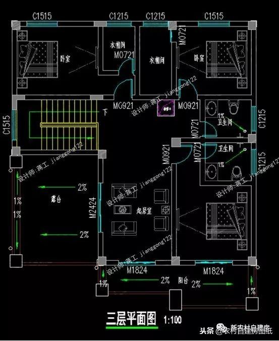 12款帶車庫(kù)的農(nóng)村別墅設(shè)計(jì)圖紙，每一款都很大氣實(shí)用