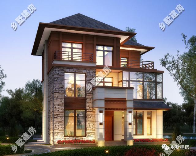 建房案例中最常見的小別墅設(shè)計圖，耀眼奪目，落落大方