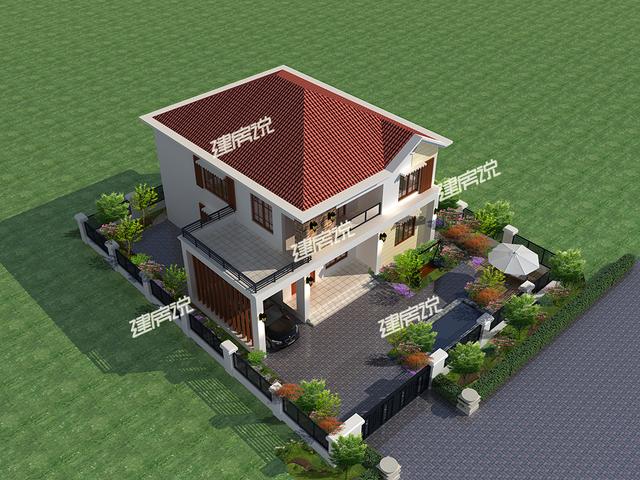 占地124平二層別墅設(shè)計(jì)圖，簡(jiǎn)約溫馨，造價(jià)經(jīng)濟(jì)，施工簡(jiǎn)單