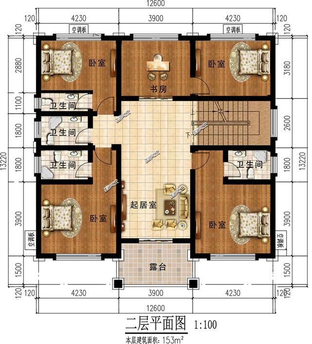 這款三層中式別墅，非常的接地氣，戶型方正大氣帶來大大的生活享受