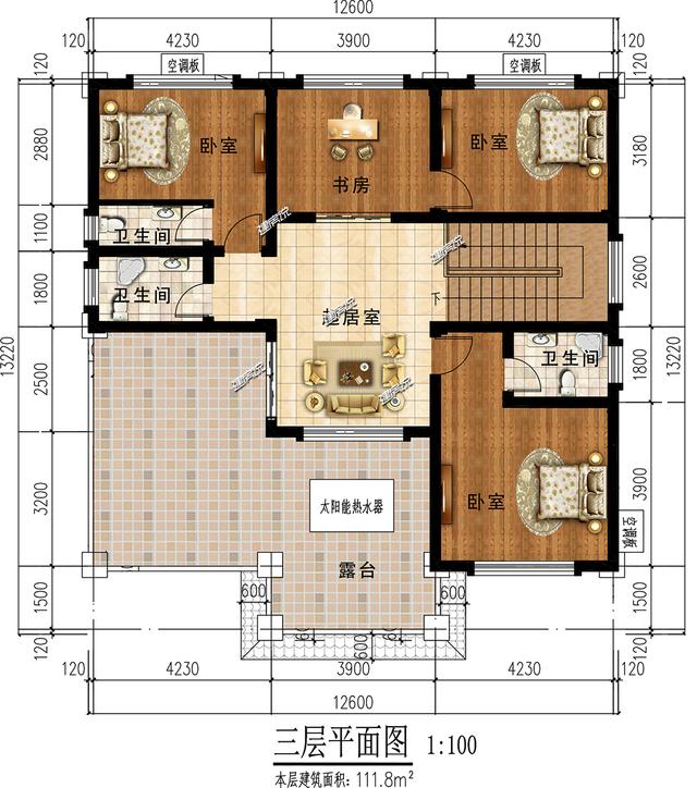 這款三層中式別墅，非常的接地氣，戶型方正大氣帶來大大的生活享受