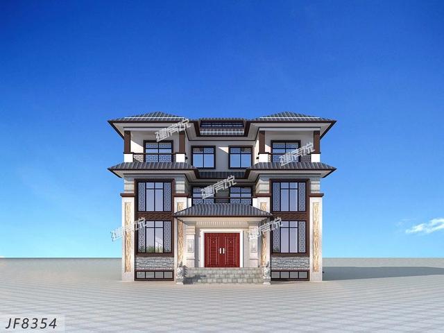 新中式別墅設(shè)計(jì)圖，大氣恢弘、氣派非凡，難得的一款豪華好戶型