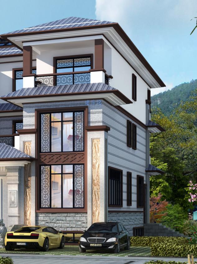 新中式別墅設(shè)計(jì)圖，大氣恢弘、氣派非凡，難得的一款豪華好戶型