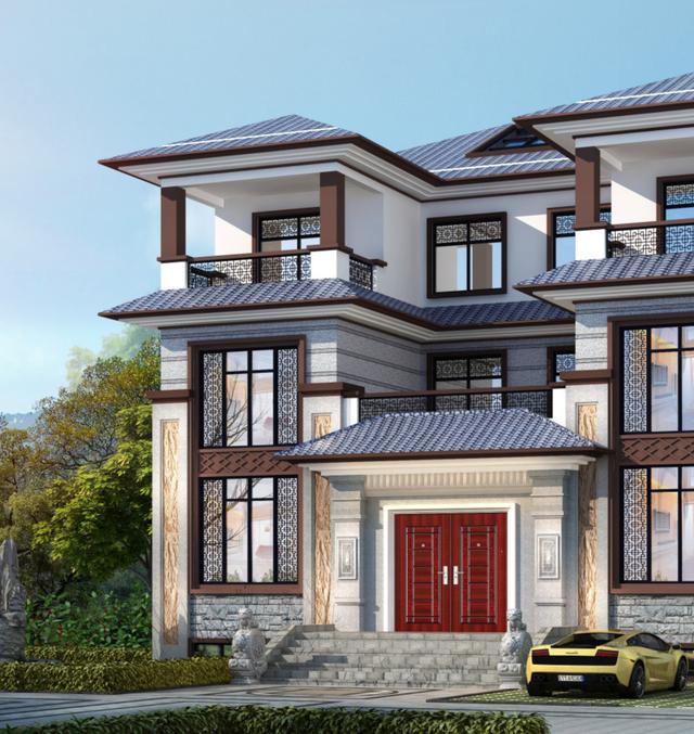 新中式別墅設(shè)計(jì)圖，大氣恢弘、氣派非凡，難得的一款豪華好戶型