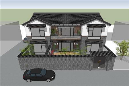 想建二層農村自建房，有這款新中式別墅設計圖就夠了