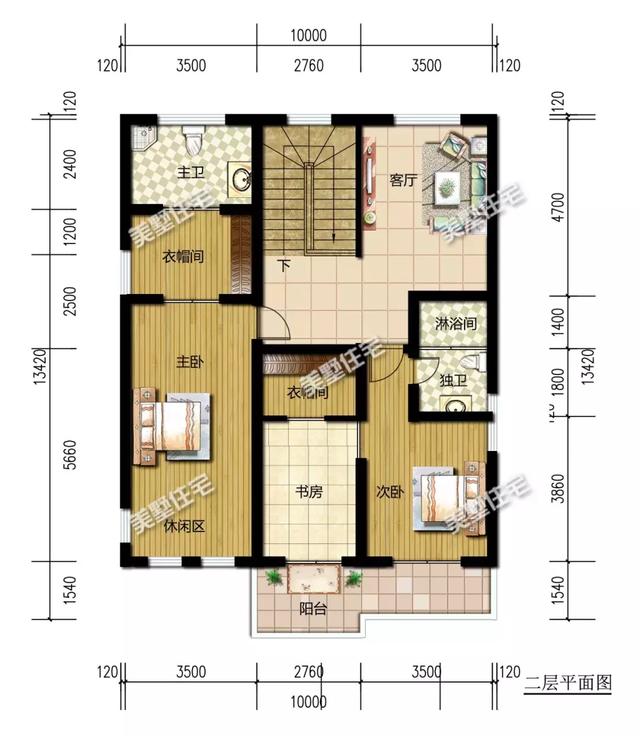10X13米二層別墅設(shè)計(jì)圖，外觀精美，居住舒適，享受平淡的幸福