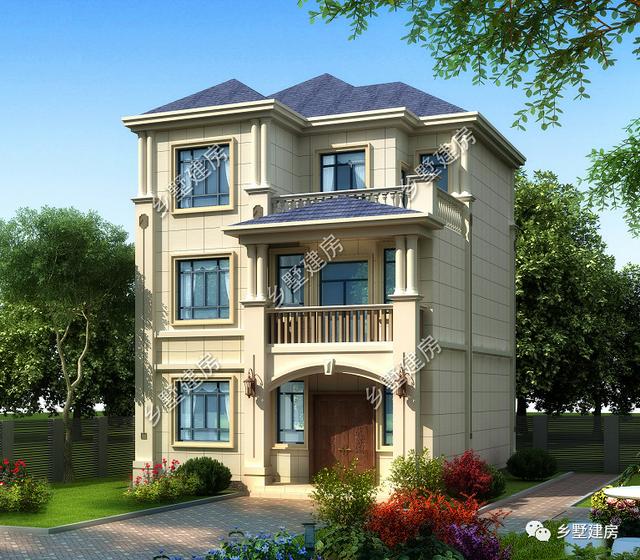 農村自建三層小樓房設計圖，美觀大方，外觀時尚