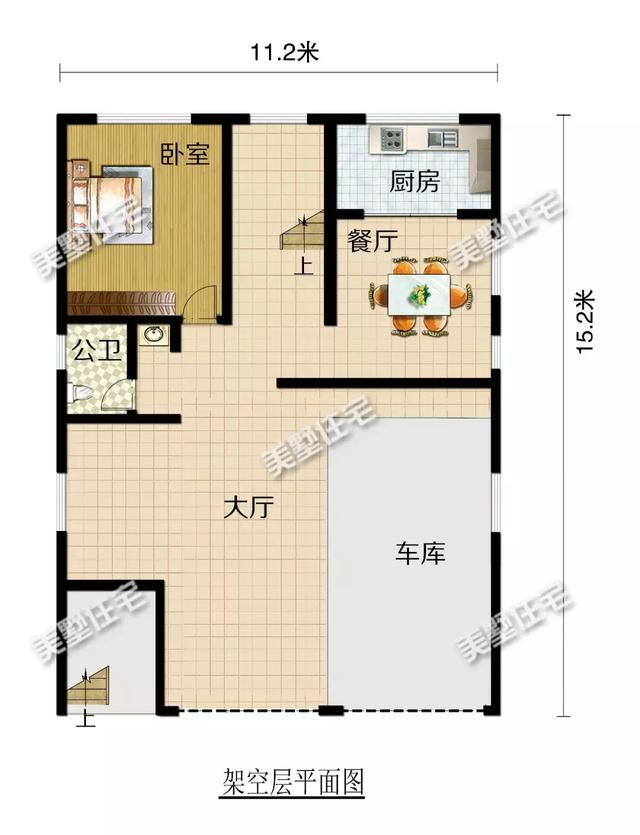 這款別墅外觀上拒絕平庸的立面造型，富有層次感，看起來大氣而亮眼