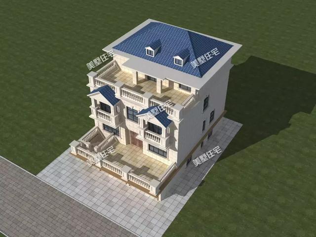 這款別墅外觀上拒絕平庸的立面造型，富有層次感，看起來大氣而亮眼