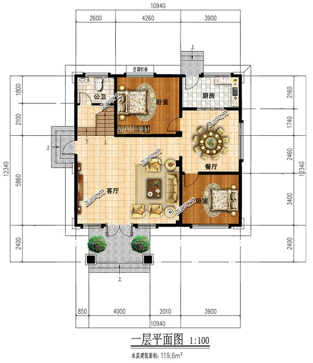 三層歐式別墅設(shè)計圖，7居室，大露臺，蓋一棟就是享受