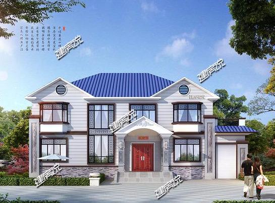 這款二層新中式別墅，外觀非常的漂亮，雖只有二層，卻一點(diǎn)不輸高層