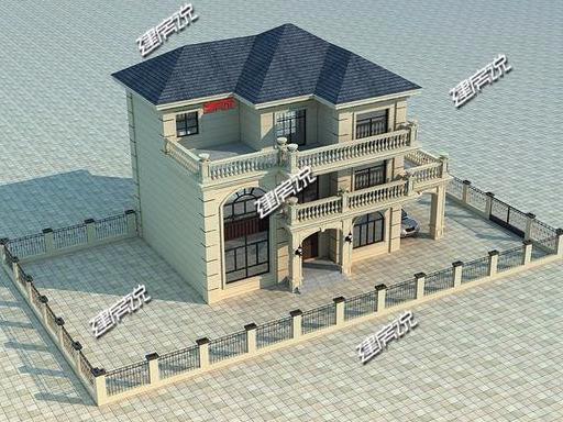 豪華大氣三層歐式別墅設(shè)計圖，多窗多露臺，室內(nèi)布局溫馨實用