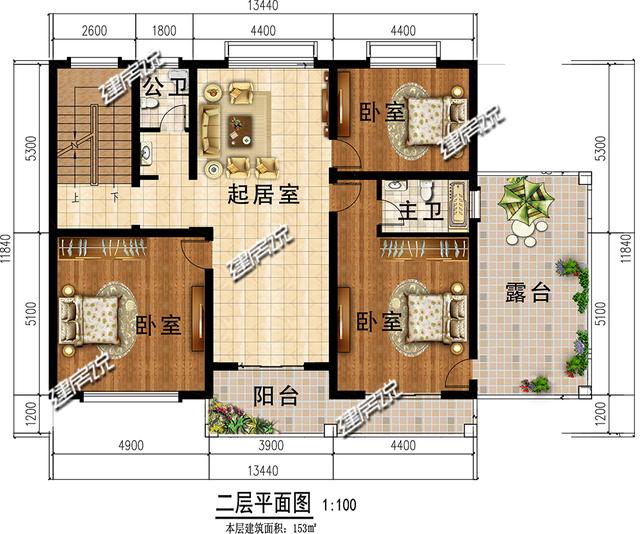 豪華大氣三層歐式別墅設(shè)計圖，多窗多露臺，室內(nèi)布局溫馨實用