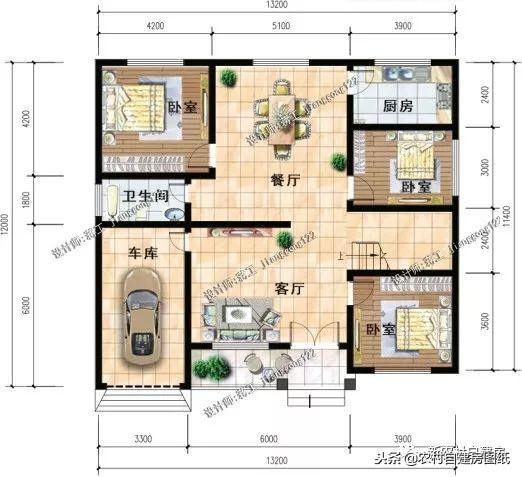 12款帶車庫的農(nóng)村別墅設計圖，一層12萬起，二層16萬起，三層30萬起