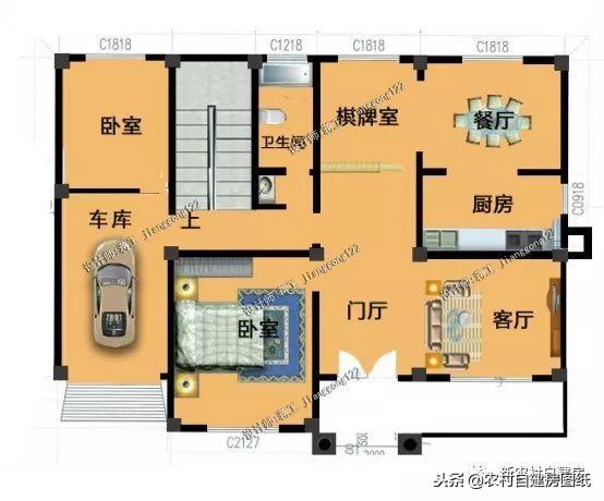 12款帶車庫的農(nóng)村別墅設計圖，一層12萬起，二層16萬起，三層30萬起