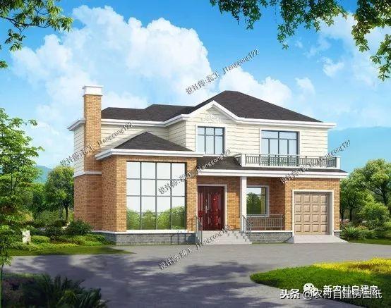 12款帶車庫的農(nóng)村別墅設計圖，一層12萬起，二層16萬起，三層30萬起