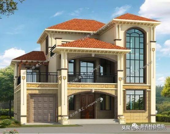 12款帶車庫的農(nóng)村別墅設計圖，一層12萬起，二層16萬起，三層30萬起