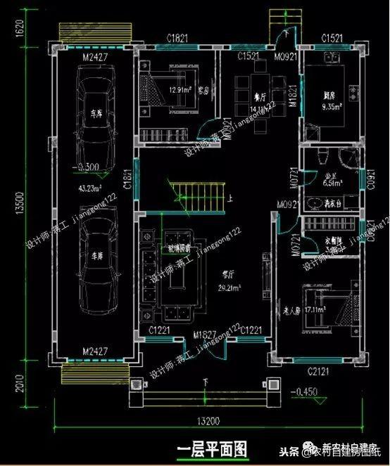 12款帶車庫的農(nóng)村別墅設計圖，一層12萬起，二層16萬起，三層30萬起