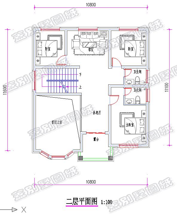新出爐帶挑空客廳二層別墅設(shè)計圖，新年新氣象！