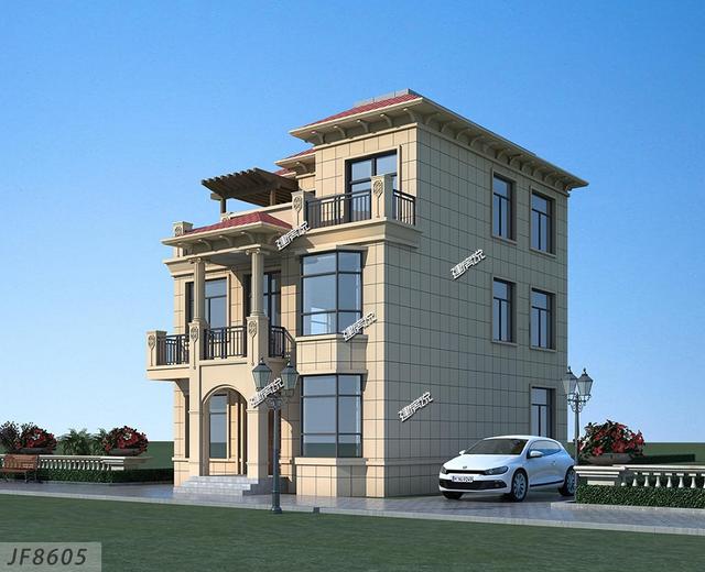 占地95㎡的3層別墅設(shè)計(jì)圖，開春就建一棟，搶個(gè)好彩頭