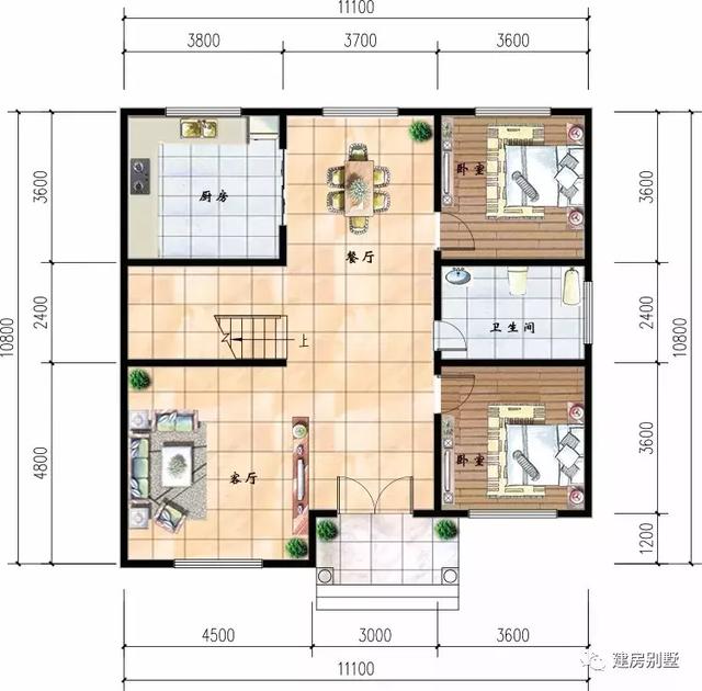 兩棟適合農(nóng)村建的小別墅設計圖，第一棟低調(diào)不張揚，第二棟小清新