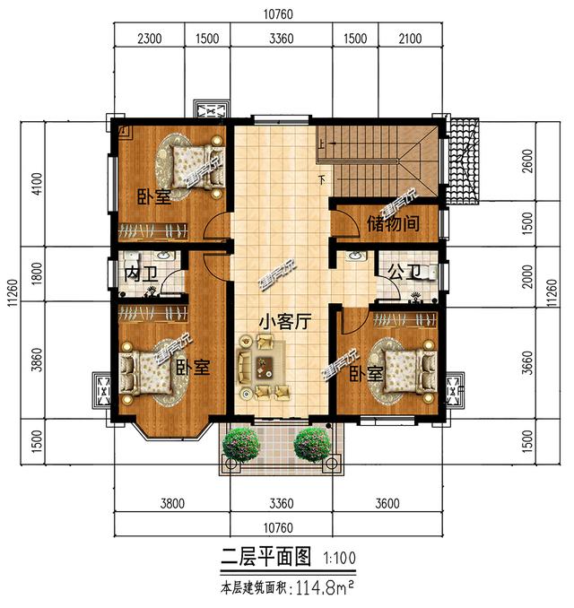 小占地豪宅設(shè)計圖，家有小宅基地，這樣建房豪華到爆，鄰居見了都說好