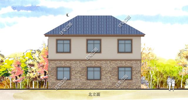 二層歐式別墅設(shè)計圖，外觀造型優(yōu)雅，室內(nèi)布局合理