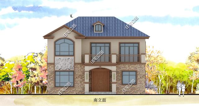 二層歐式別墅設(shè)計圖，外觀造型優(yōu)雅，室內(nèi)布局合理