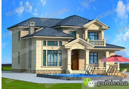 框架結(jié)構(gòu)經(jīng)典大氣別墅設(shè)計(jì)圖，設(shè)計(jì)具有層次感，高低錯(cuò)落的結(jié)構(gòu)設(shè)計(jì)美觀獨(dú)特