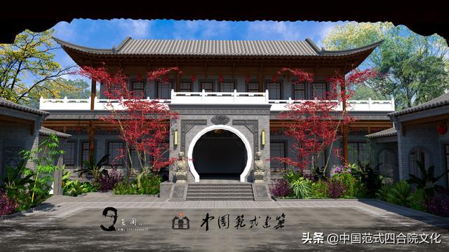 四合院別墅設(shè)計(jì)圖看似簡(jiǎn)單，一磚一瓦打造，實(shí)則處處都有著深意