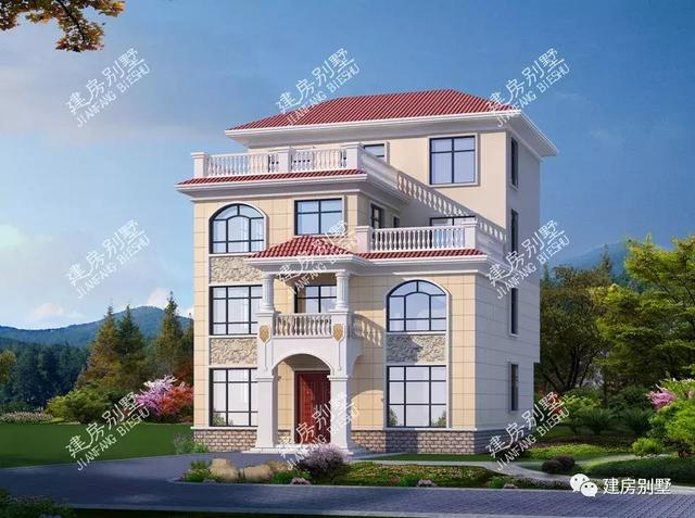 兩棟尺寸相近的四層農(nóng)村別墅設計圖，戶型通透，都是好戶型