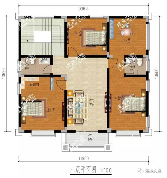 兩棟尺寸相近的四層農(nóng)村別墅設計圖，戶型通透，都是好戶型